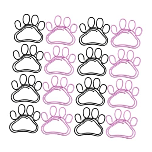 ELAYARD 50個猫爪形状 ペーパークリップ かわいい 小型 属文房具 事務用品
