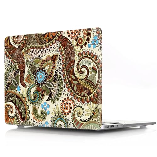 Carcasa MacBook Air 15 M2 A2941 JZ Paisley rígida con protector de teclado en gris