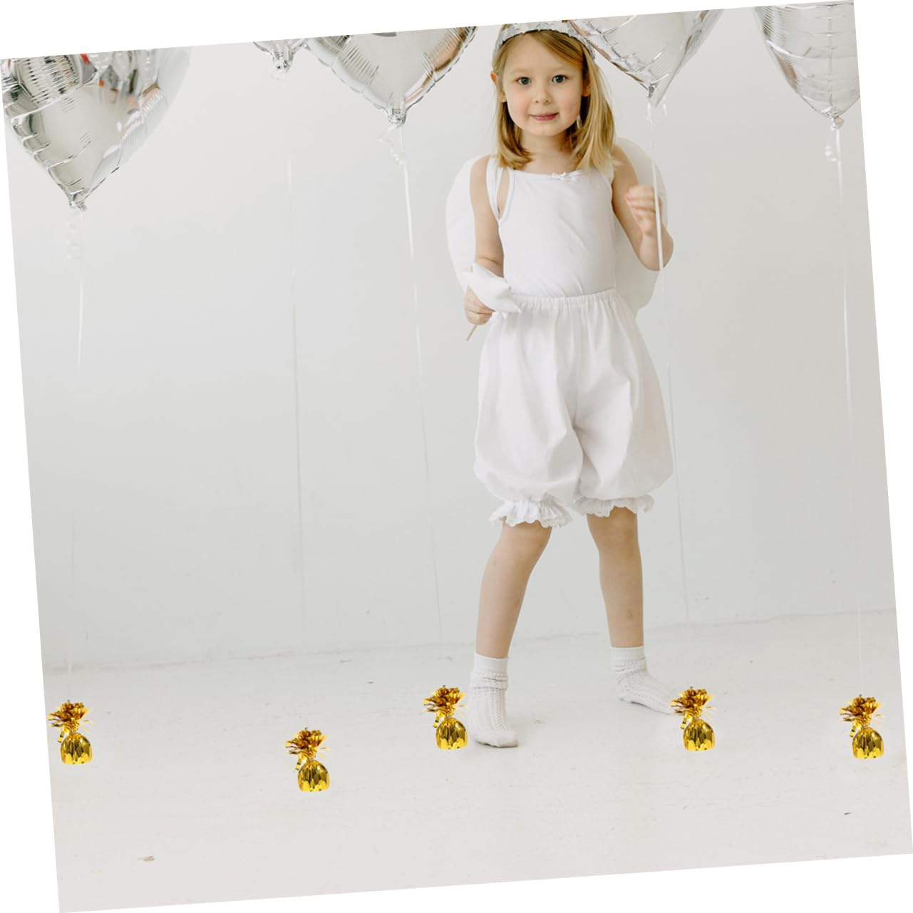 Mikikit 8pezzi Pesi Per Palloncini Dorate Per Palloncini Pesanti Supporti Per Palloncini Accessori Per Metallici Pesi Per Decorazioni Dorate Per Feste Compleanno