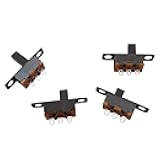20Pcs Toggle Switch SS12F15 1P2T Slide Switch 50V 0.5A Handle High 3mm 4mm 5mm 6mm for DIY Power Electronic Projects(3mm)