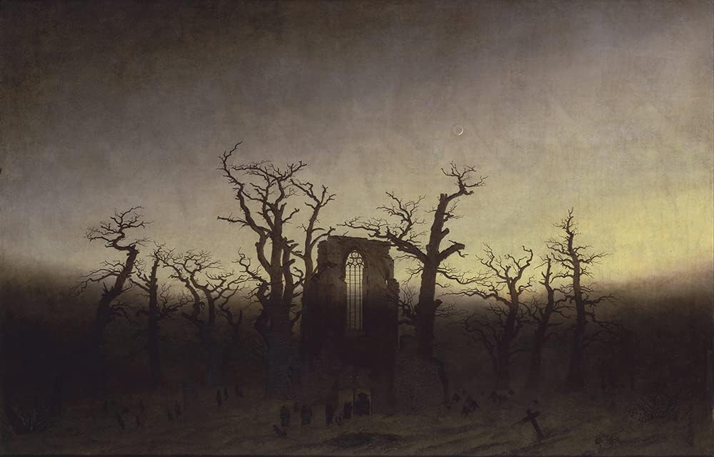 ArtDirect The Abbey in the Oakwood (Between 1809 and 1810) 48x31 UnFramed Museum Art Print Poster Ready for Framing by Caspar David Friedrich (German, 1774-1840)