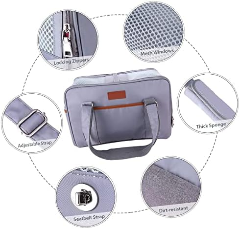 Sailosun Pet Carrier Bag,Cat Carrier,Expandable Travel Pet Bag Top Opening, Removable Mat and Breathable Mesh,Airline Approved Soft Sided,Foldable Transport Bag for Puppy Dogs Cats