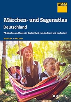 Paperback ADAC Märchen- und Sagenatlas Deutschland: 70 Märchen und Sagen in Deutschland zum Vorlesen und Nachreisen. Maßstab 1:340.000 [German] Book