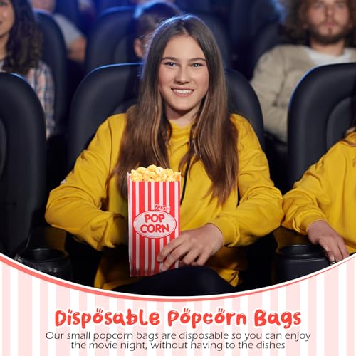Image of Vesici 1500 Pcs Paper Popcorn Bags 1 oz Popcorn Bags Individual Servings Bulk Popcorn Snack Bags for Popcorn Machine Kitchen Party Movie Theater, Carnival Party, Decorations Supplies