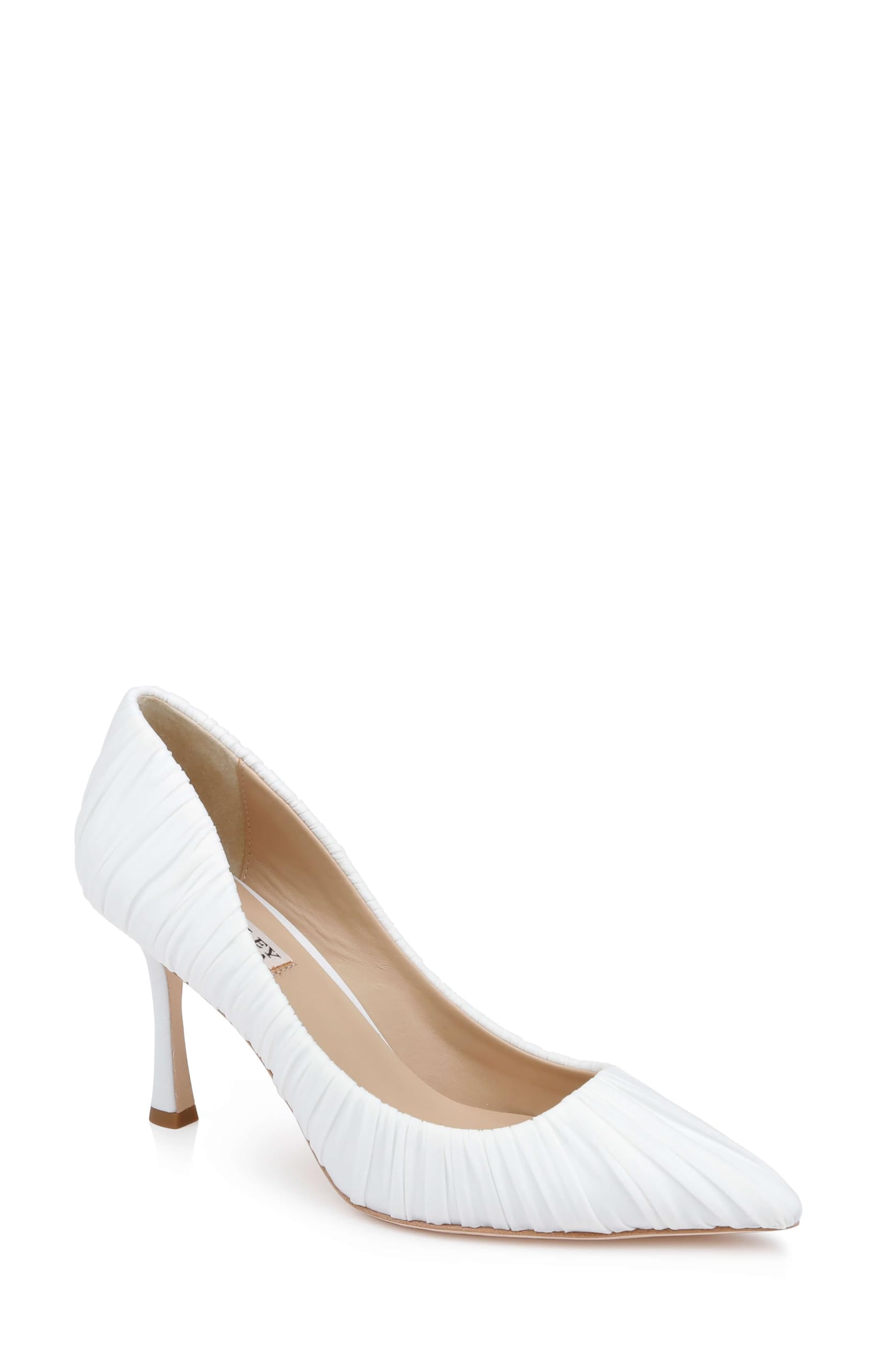 Badgley Mischka Veronika Ruched Pointed Toe Pumps