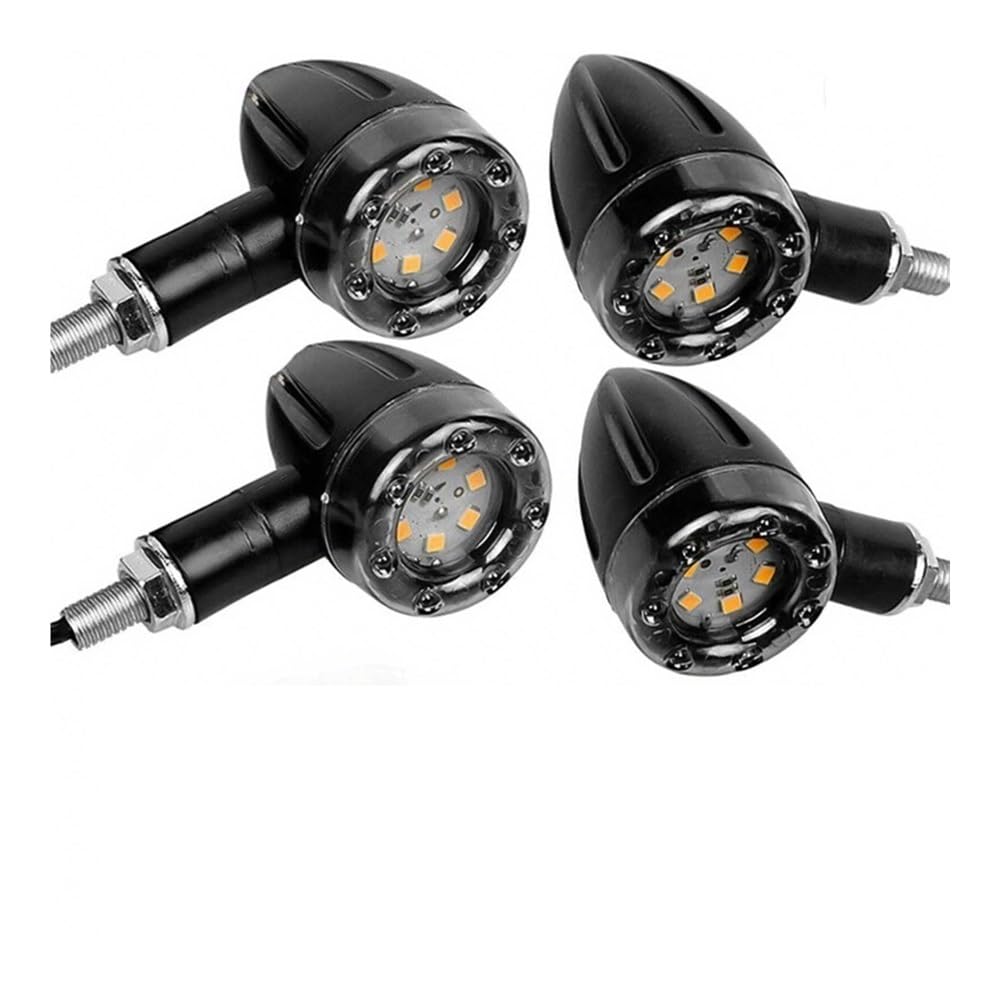 ZHANGTONG Intermitentes para Moto, 4 Uds Motocicleta Bicicleta ámbar Rojo señal de Giro luz de Freno luz Intermitente Bombillas indicadoras 12V