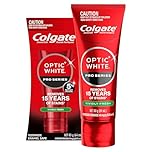 Colgate Optic White Pro Series Vividly Fresh Teeth Whitening Toothpaste, 80g, Enamel Safe, with 5% Hydrogen Peroxide