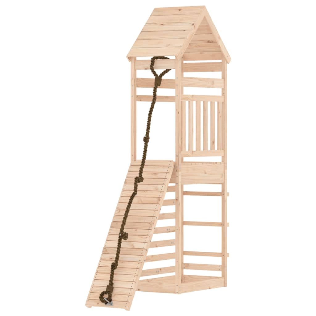 CHARMMA Playhouse Natural Pine Solid Pine Wood Large Durable Playhouse,Swing Sets & Playsets-3156919