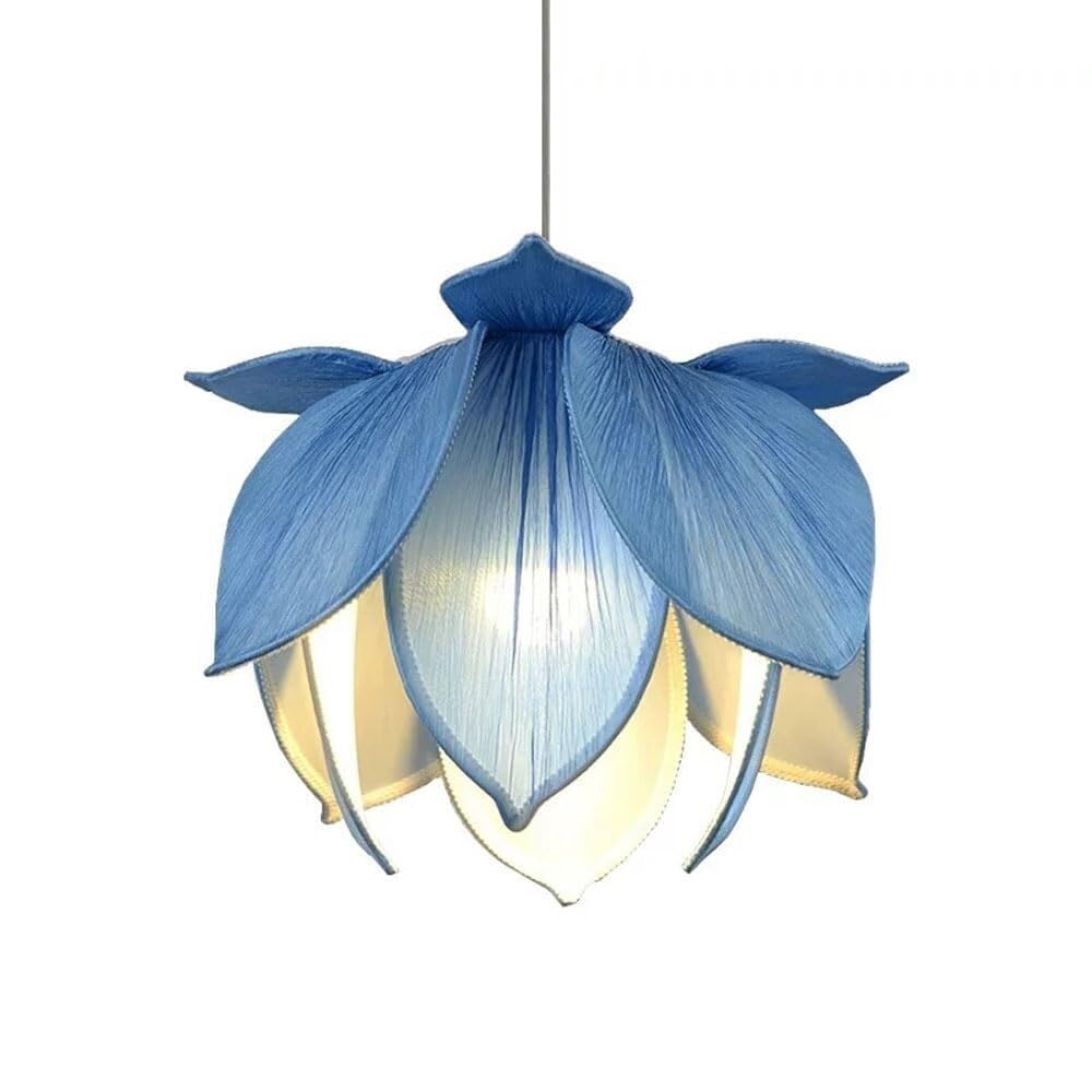 Lustre moderne en forme de fleur haut de gamme bleu Wabi Sabi