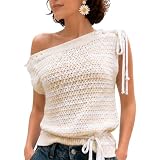 Women's Striped Sweater Vest Tie Shoulder S… product image