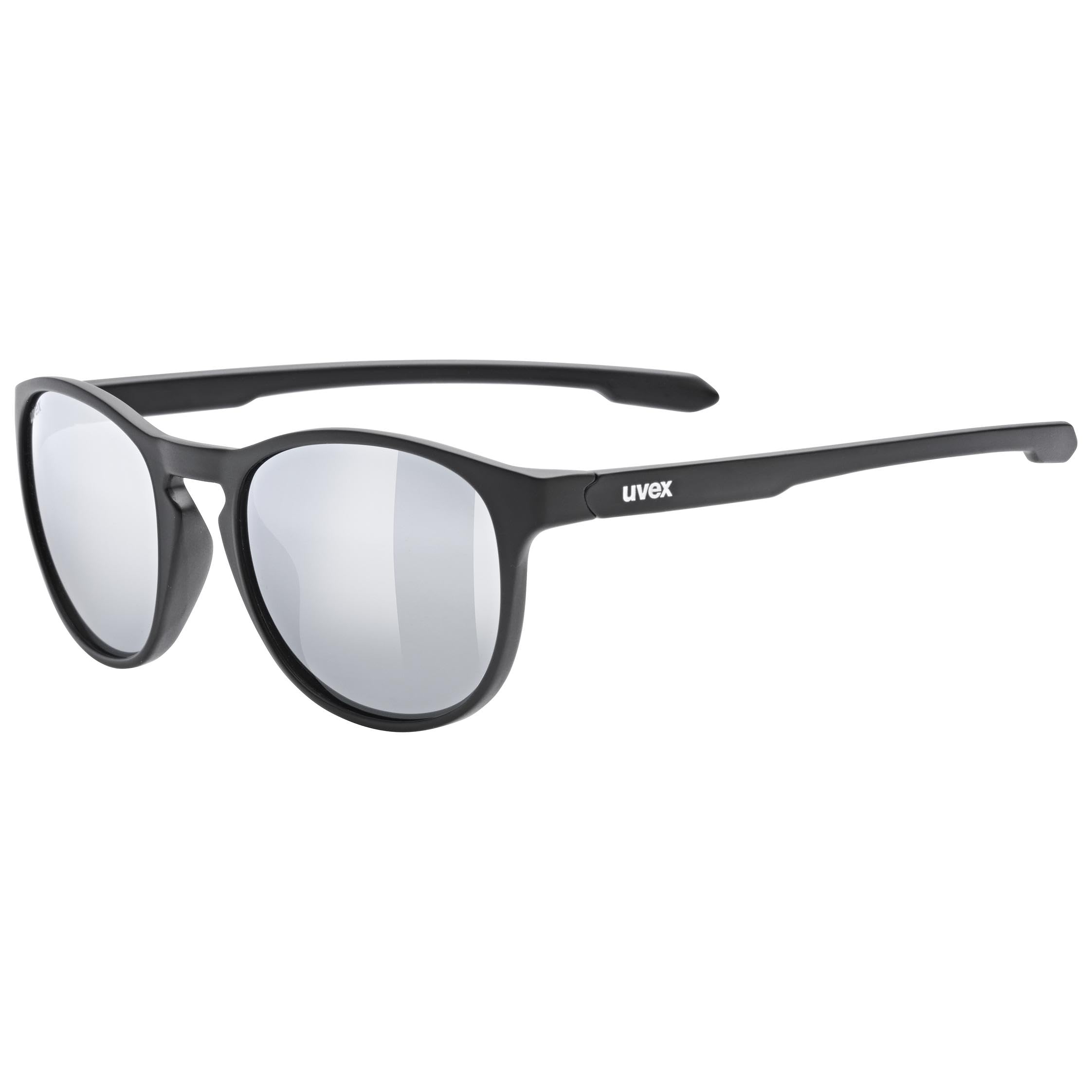 Uvex LGL 53 - sun glasses for adults - strong UV protection - contrast enhancing - black matt - one size