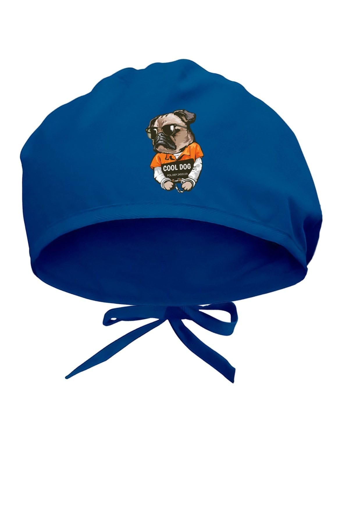 Tasarım Trend Cool Dog Baskılı Cerrahi Bone - Doktor Ve Hemşire Bonesi Hastane Bonesi