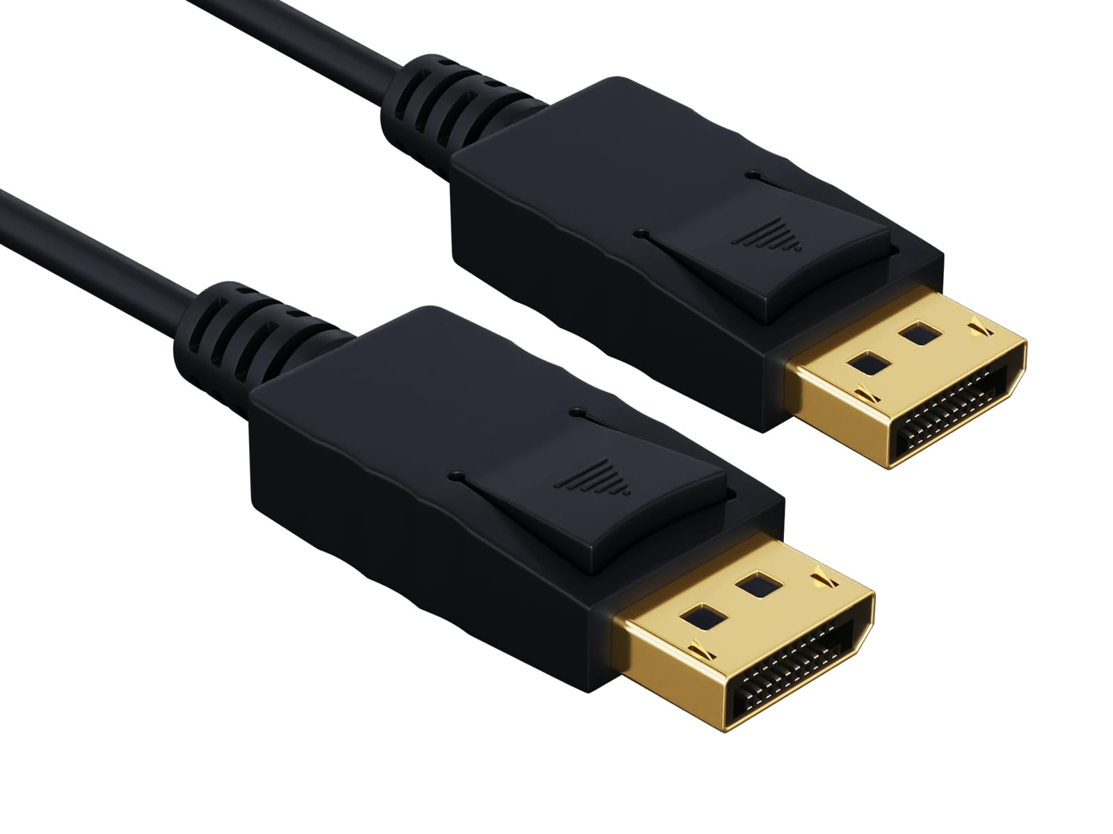CableLeader 3ft Gold Plated Premium DisplayPort to DisplayPort Male to Male Cable with Latches, 4K Ultra HD with Audio, 28 AWG, for Monitor, Graphics