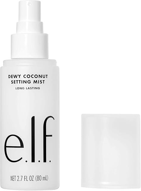 e.l.f. Dewy Coconut Setting Mist, Makeup Setting Spray For Hydrating & Conditioning Skin, Infused With Green Tea, Vegan & Cruelty-Free, 2.7 Fl Oz