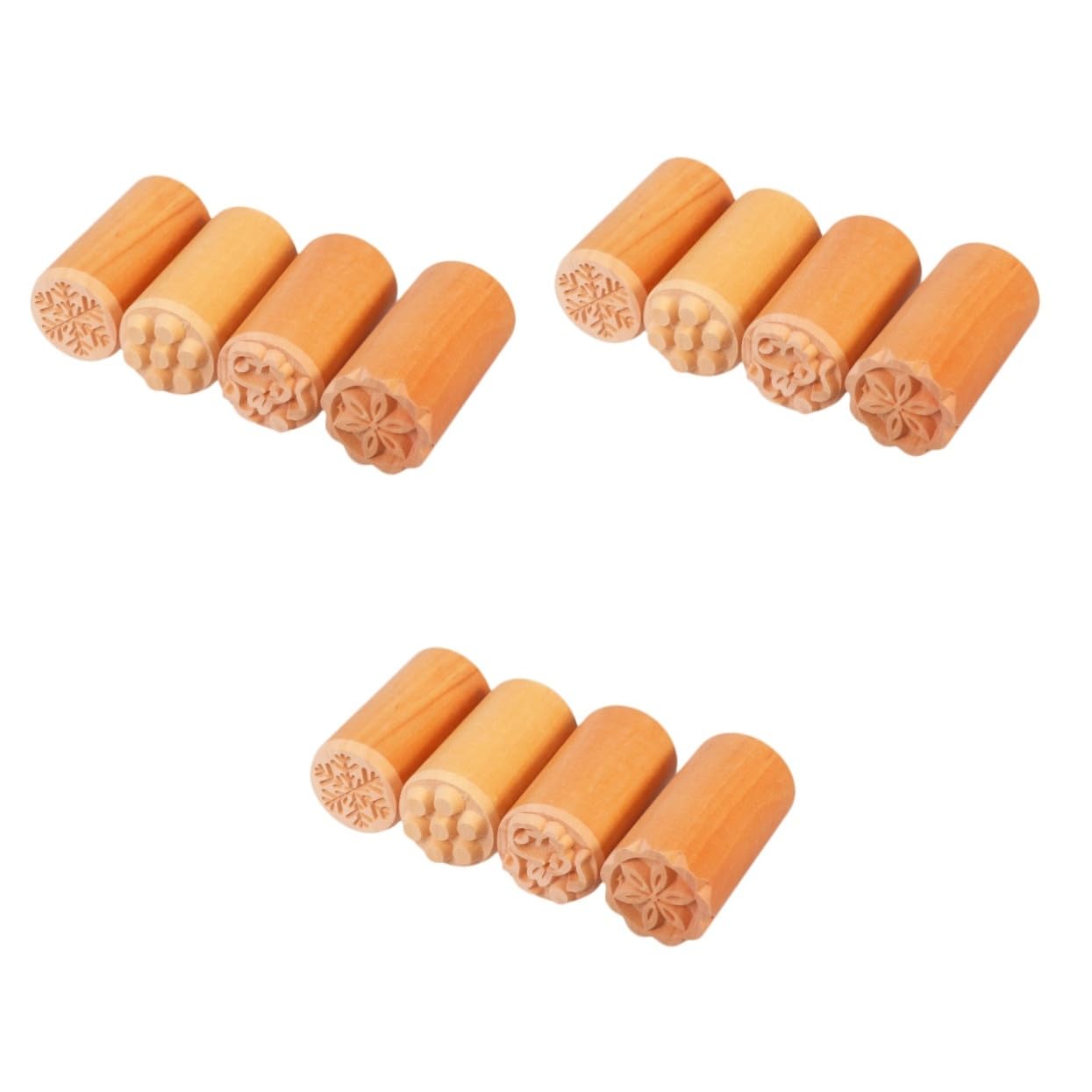 MAGICLULU 12pezzi Stampo Per Dolci Tradizionali Cinesi Di Timbri Legno Per Decorazione Torte e Biscotti Per Festival Di Metà Autunno Facile Da Usare e Maneggiare