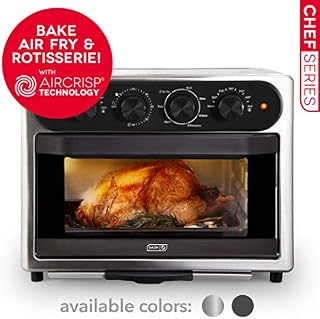 Dash Chef Series 7 in 1 Convection Toaster Oven Cooker, Rotisserie + Electric