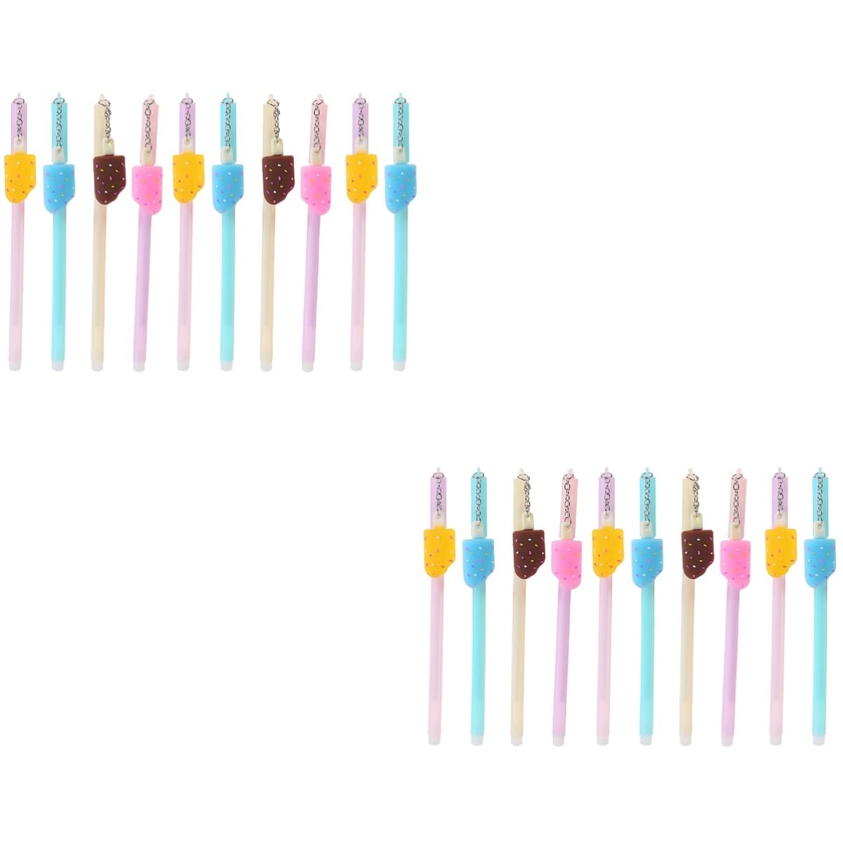 Ciieeo 2 Set Di Penne in Plastica E Penne Da Disegno Con Portachiavi Penne A Inchiostro Gel Per Ragazzi E Ragazze Che Imparano A Scrivere 10 Pezzi * 2