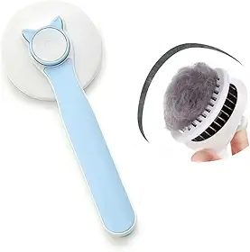 Escova Tira Pelos PET Cães e Gatos Autolimpante Profissional com Botão de Limpeza Cerdas Emcapadas