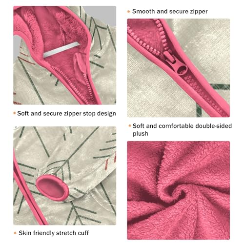 Christmas Geometric Trees Sherpa Coat3