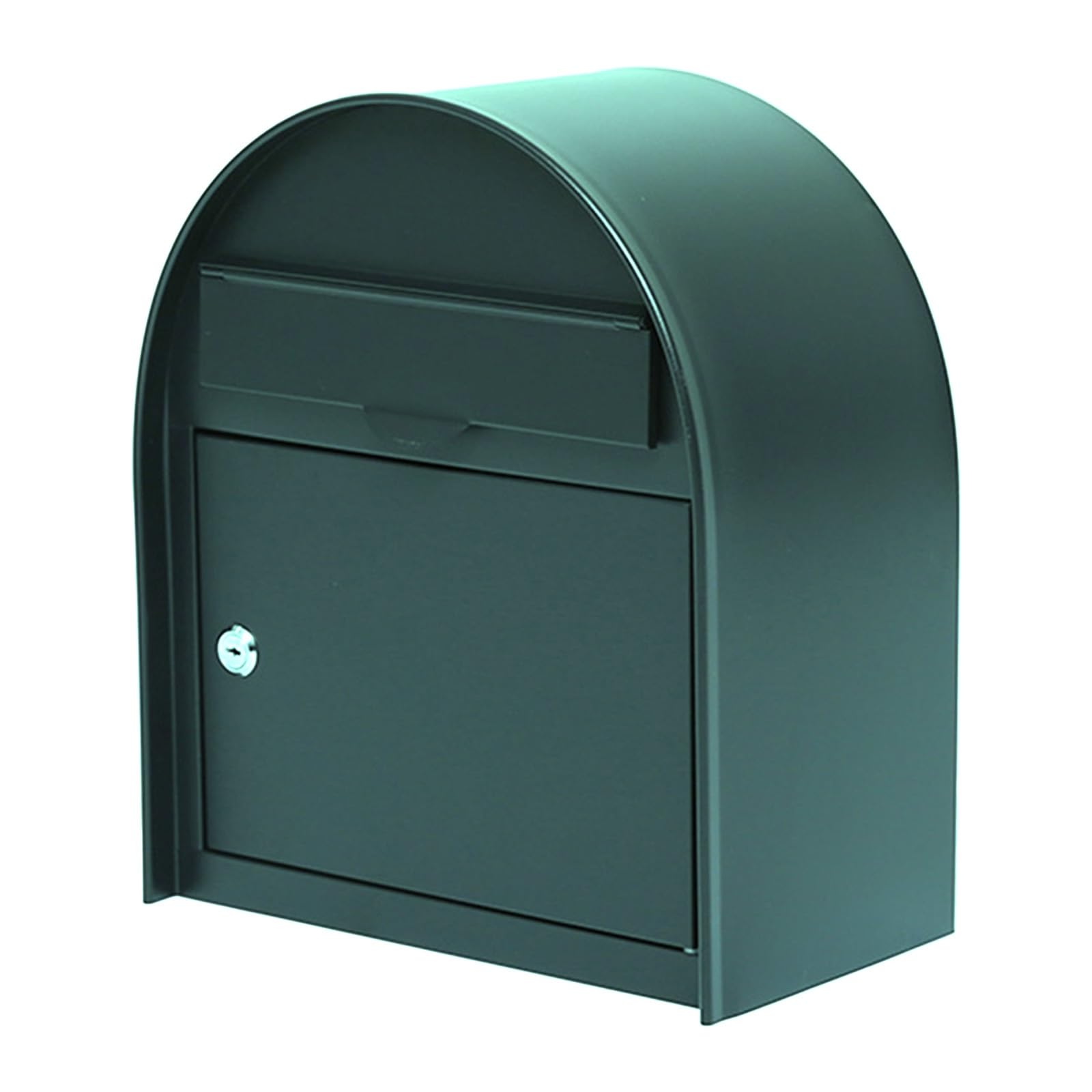 Boîte aux lettres murale verte sécurisée avec serrure à clé pour maison et bureau