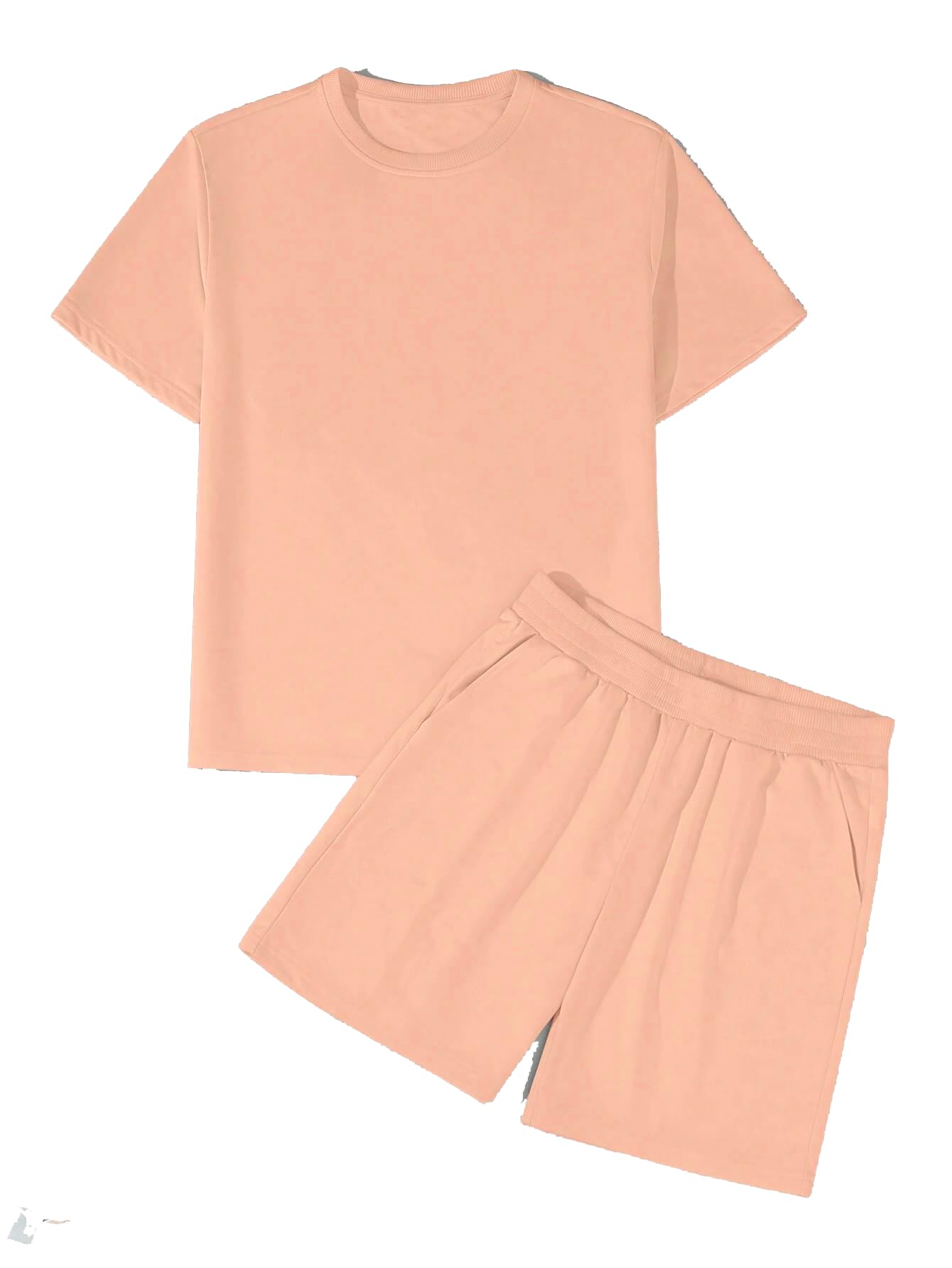 Symvi Cotton Co ord Set for Men | T Shirts and Shorts Pair for Men (Solid)