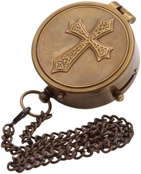 Compass Gift for Mom/Dad, Personalized Gifts, Vintage Pocket Compass Engravable Customized Gifts for Women/Men, Baptism 2026 Communion Christian Luxury Gift, Anniversary or Keepsake