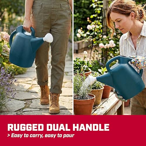 Image of Chapin 2-Gallon Watering Can, Drip-Free Spout for Clean Pour | Recycled lightweight tank; ideal for lawn and garden watering, supports fertilizer mixing with balanced handle and long spout