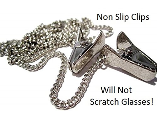 Eyeglass Chain | Simple Silver Clip | Glasses Holder | Eyeglass Strap For Men Or Women| Eyeglass Around Neck #TOP1