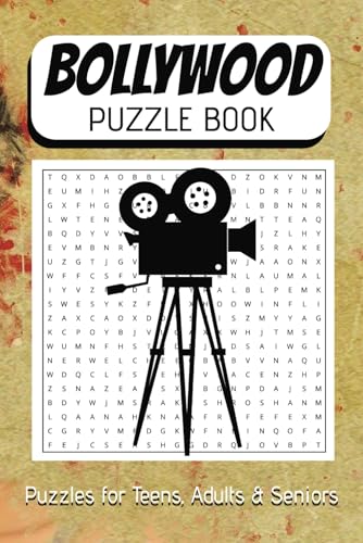 Bollywood Puzzle Book: Word search with easy to read print about Bollywwod, Actors , Movie Names and more | 6x9 inches, 110 pages | 50+ Puzzles... ideal gift for Vacations, Holdays and Free Time.