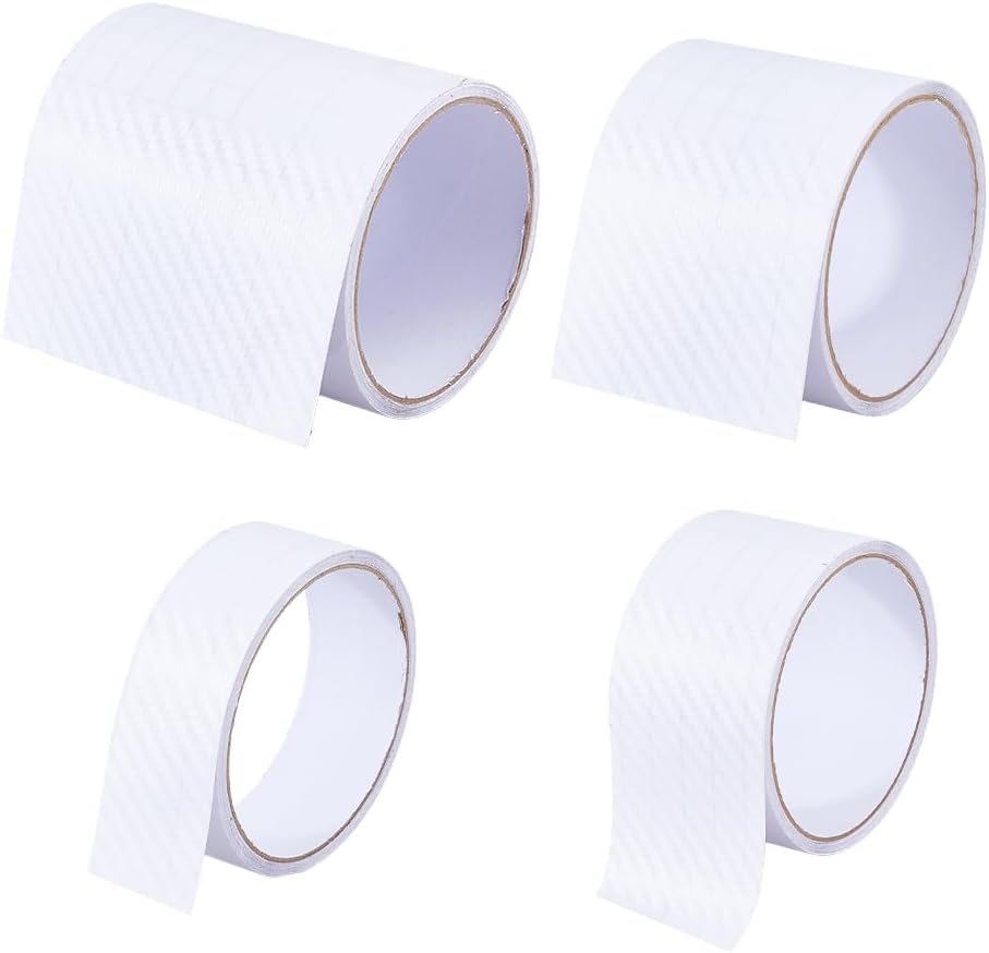 SUPERFINDINGS 4 Roll 20M Bike Frame Protection Tape Bicycle Frame Protector Sticker 30/50/70/100mm Width PVC Mountain Bike Frame Guard Chainstay Protector Carbon Filter Pattern for Gravel MTB