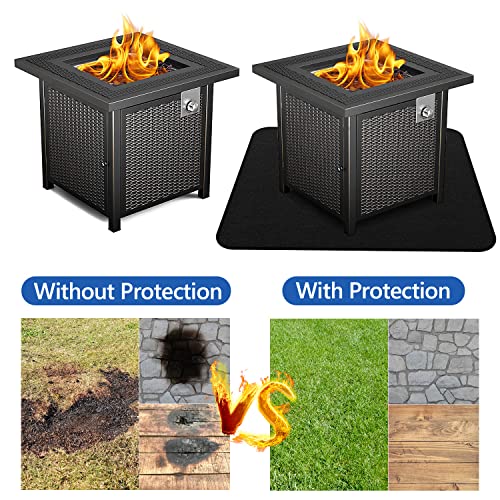 Under Grill Mat, 48×30 Inches Deck And Patio Protective Mats, Double-Sided Fireproof Oil-Proof Grill Mats For Outdoor Grill, Fireproof Grill Pads For Outdoor Charcoal, Flat Top, Smokers, Gas Grills #TOP4