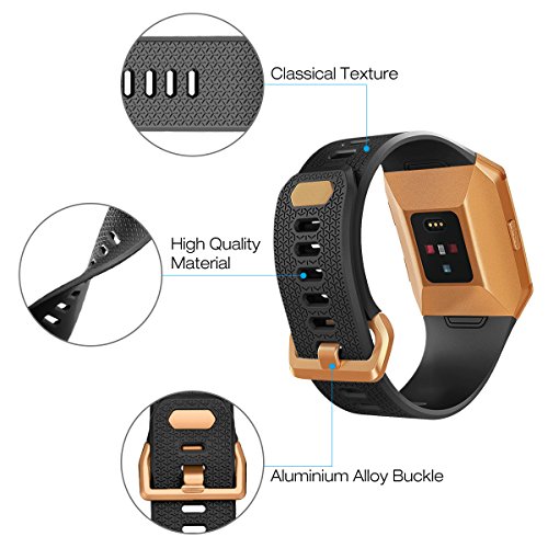 AIUNIT Pulseiras iônicas compatíveis para homens e mulheres grandes com fivela laranja queimada, pul