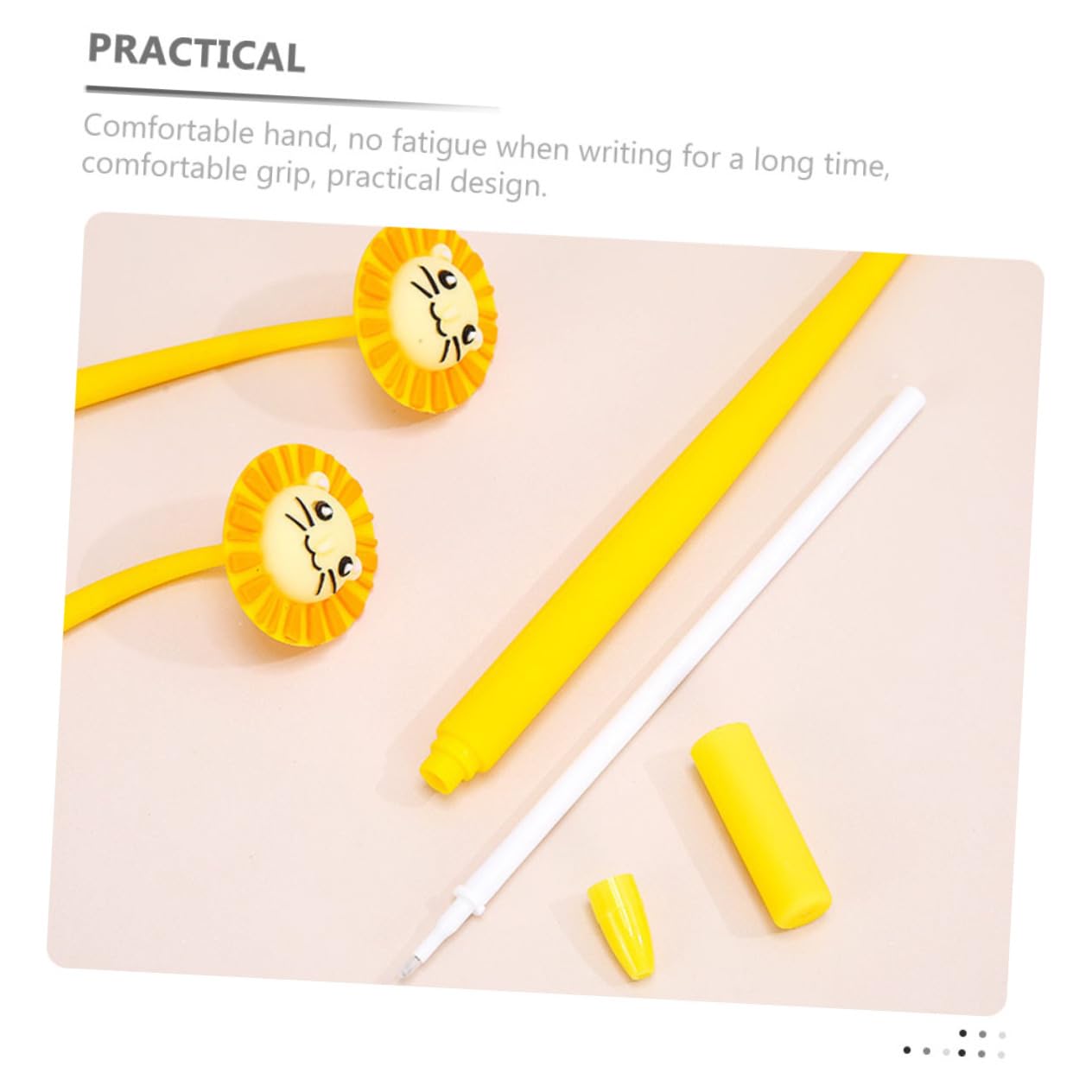 Uonlytech Set 10pezzi Penne Gel Inchiostro Nero Grip Comodo e Materiale Plastico, Penne Adorabili per Scrittura e Decorazioni Scuola