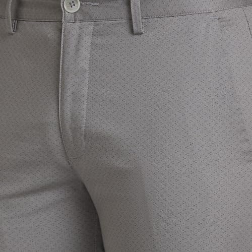 Image of Park Avenue Men's Mid Rise Print Pattern Neo Fit Cotton Blend Flat Regular Fit Front Chinos