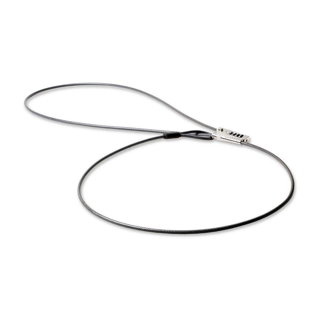 Compact and Thin Bike Lock, Ultra-Secure Compact 4-Digit Combination Sliding Lock with 2 Metre Length Cable for Bike, Ski, Snowboard, Scooter and Pushchair, Silver