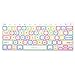 Cosmos ® Premium Rainbow White Color Silicone Soft Keyboard Cover Skin Protector for Apple Macbook Pro 13" 15" with Retina Display and Macbook air 13"
