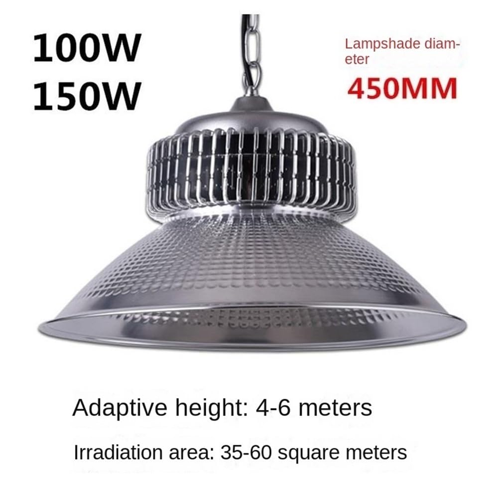 EMFYL lampadine 4 pz/lotto Luce Mineraria Alettata 100 w/150 w/200 w/300 w Baldacchino High Bay Pitch Luce Officina Della Fabbrica luce Della Fabbrica Ha Condotto La Luce Mineraria ( Colore : Silver C