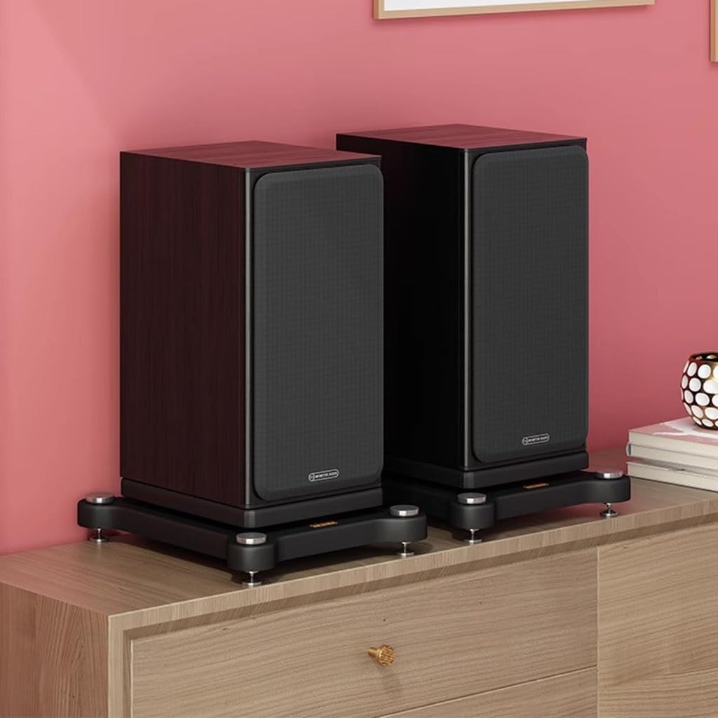 1-stufiges HiFi-Rack-AV-Regal Audio-Basis-Bücherregal-Verstärkerständer HiFi-Verstärkerschrank Geräteschrank Lautsprecherregal (Color : Schwarz, S : 35 * 40cm(1Tier))