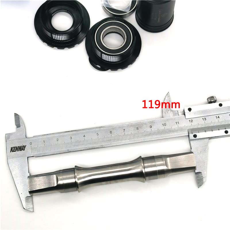 Tretlager 3 Farben Ultraleicht Titan-Quadrat-Kegel-Bodenhalterung 119mm for Fahrrad Innenlager