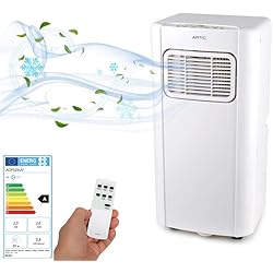 Ventilador Evaporativo Carrefour Fácula Aire acondicionado portátil con luz UV 4 en 1 ARTIC UV 7000BTU 1750 frigorías |Timer on/off 24h |Con mando a distancia| Refrigeración, ventilación, deshumidificación y purificación | 320m3