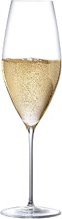 Nude Stem Zero Grace Sparkling Wine Crystal Glass | Hand Made | Lead - Free, Stem Unique Modern White and Red Wine Glasses, Perfect for Cocktail, Weddings, Great Gift Idea (1, 15 Oz)