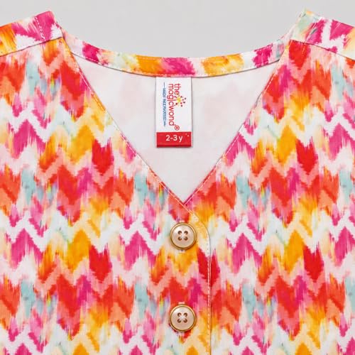 Image of The Magic Wand Woven Digital Printed Co-ord Set For Kids Girls, Sleeveless Top With Palazzo Pant Two-Piece Western Stylish Clothing Set For Festivals