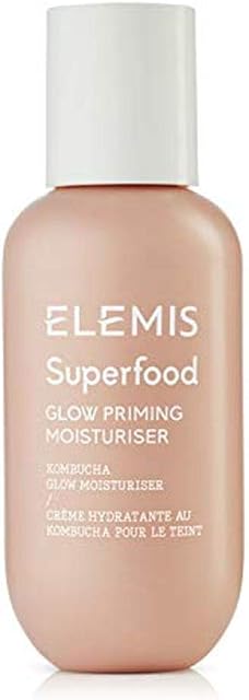 Elemis Superfood Glow Priming Moisturiser, Lightweight Face Cream for Smooth and Radiant Skin, Prebiotic-Infused to Prime and Hydrate, Kombucha moisturiser - 60 ml