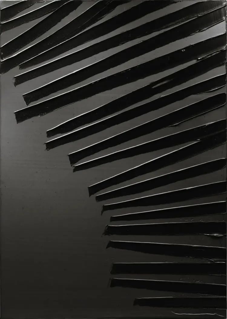 Peinture sur toile Pierre Soulages graffiti noir : affiches célèbres d'art mural moderne