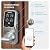 Lockly Secure Plus with Wi-Fi Smart Door Lock, Keyless Entry Door Lock, PIN Genie® Keypad, 3D Biometric Fingerprint Sensor, Voice Control, Auto Lock - Satin Nickel