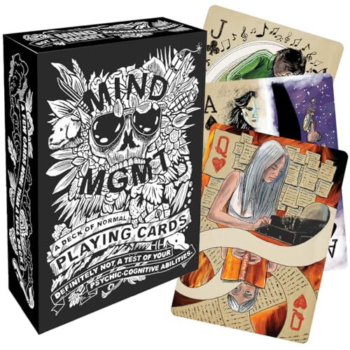 Baraja de naipes Mind MGMT con 52 cartas y habilidades únicas