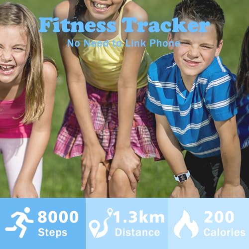 Image of Kids Watches for Girls Boys Digital Sport Watch with Step Counter Pedometer Vibration Alarm Clock, No App Waterproof Fitness Tracker Kids Watch Boys Girls Teens Students Ages 5-16