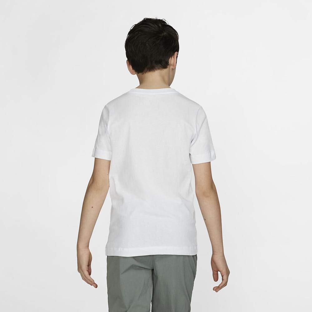 Nike B NSW tee Emb Futura T-Shirt, Niños, White/(Black), S