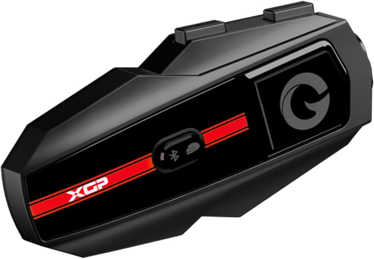 Motorcycle Bluetooth Headset V5.2 with Music Sharing, 2-Way Motorcycle Helmet Bluetooth with IP67 Waterproof, Motorcycle Communication Systems with Hi-FI Speakers for ATV/Snowmobile/Ski,1 Pack