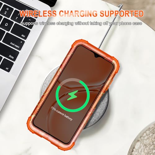 Casetego for Galaxy A16 5G Case,Three Layer Heavy Duty Sturdy Shockproof Protection Full Rugged Hard PC+Soft TPU Bumper Protective Girls Case for Samsung Galaxy A16 5G 6.7 inch,Orange by Casetego - Image 8